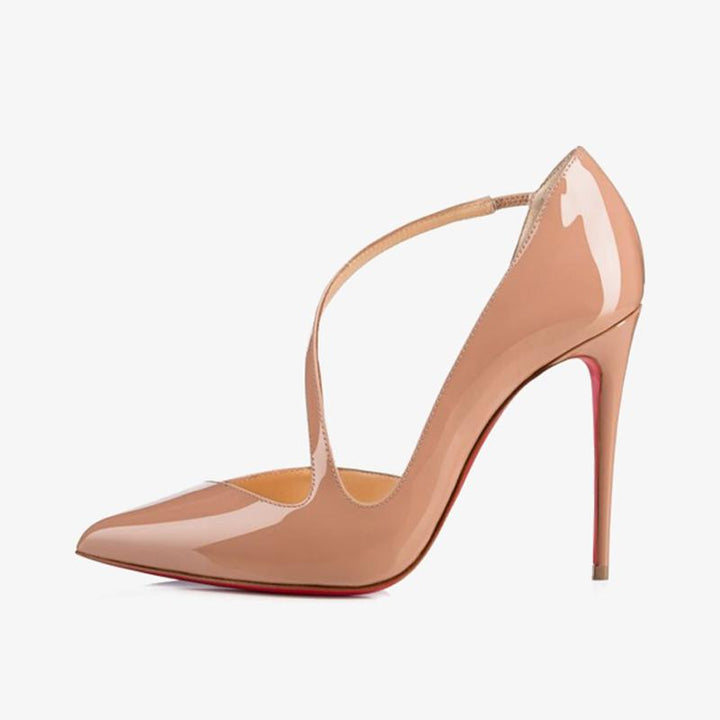 Elegant Nude Patent Leather Pump - ARNO CONTI