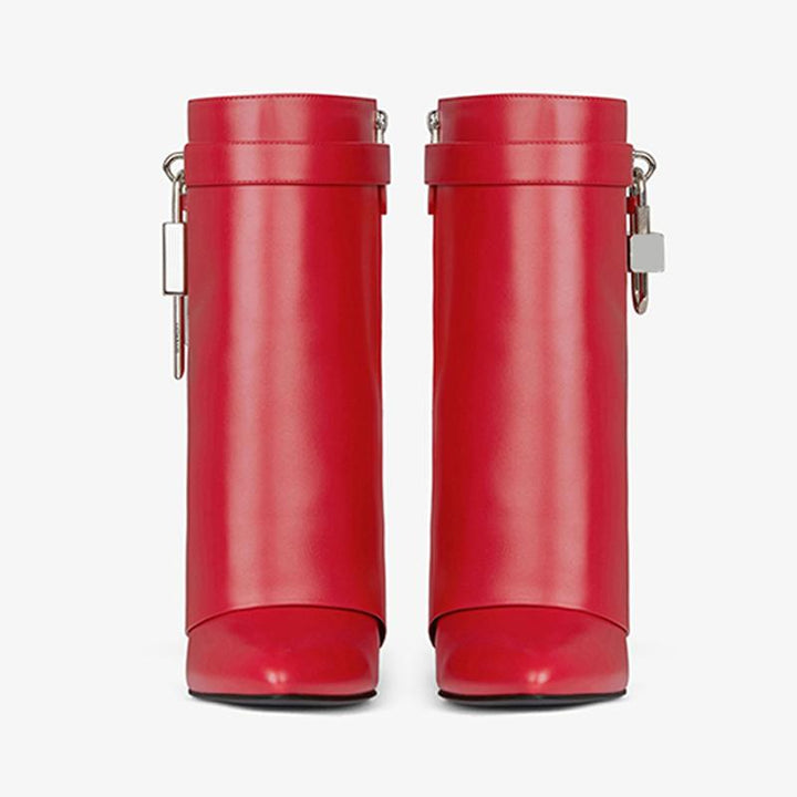 Refined Red Smooth Calfskin Ankle Boots - Arno Conti Shoe