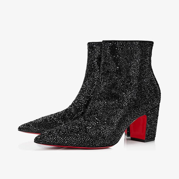 Black Strass Ankle Boot - ARNO CONTI