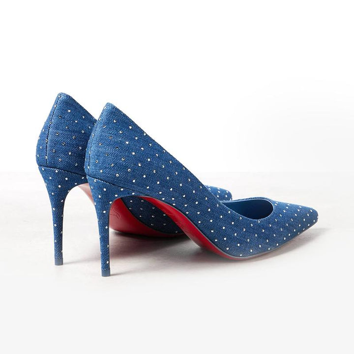 Eye-catching Blue Fabric Toe Pumps - ARNO CONTI