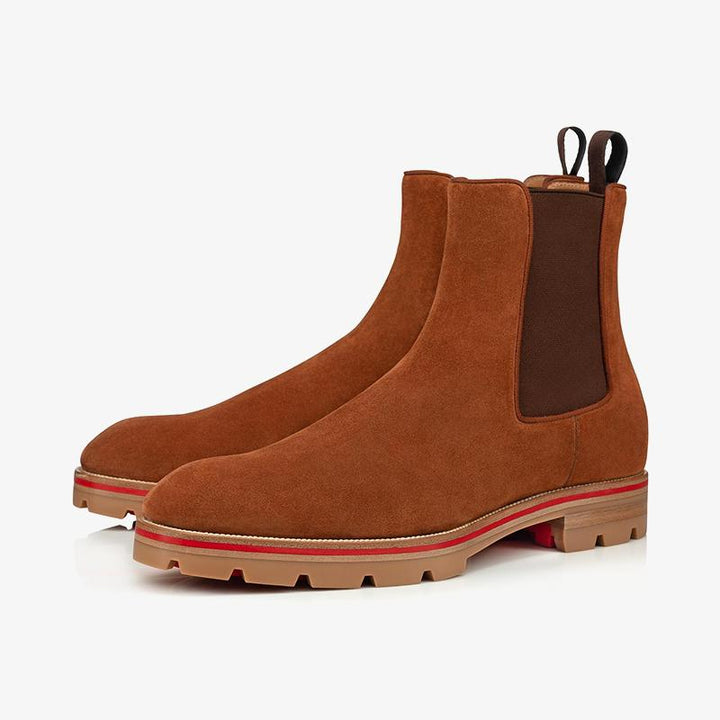 Men's Brown Suede Ankle Boot - ARNO CONTI