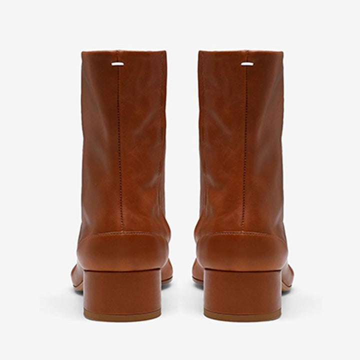 Vegetable-Tanned Leather Tabi Split-Toe Ankle Boots - Arno Conti Shoe