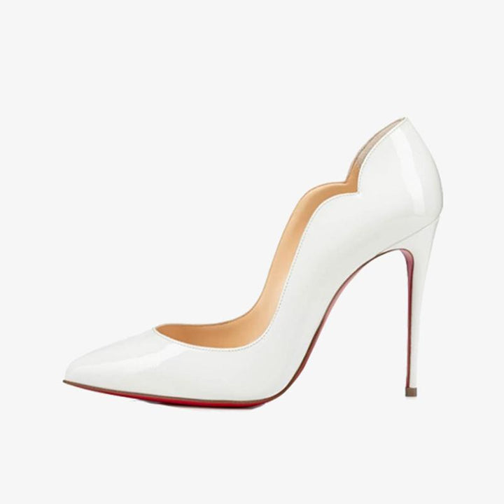 White Patent Leather Stiletto Pump - ARNO CONTI