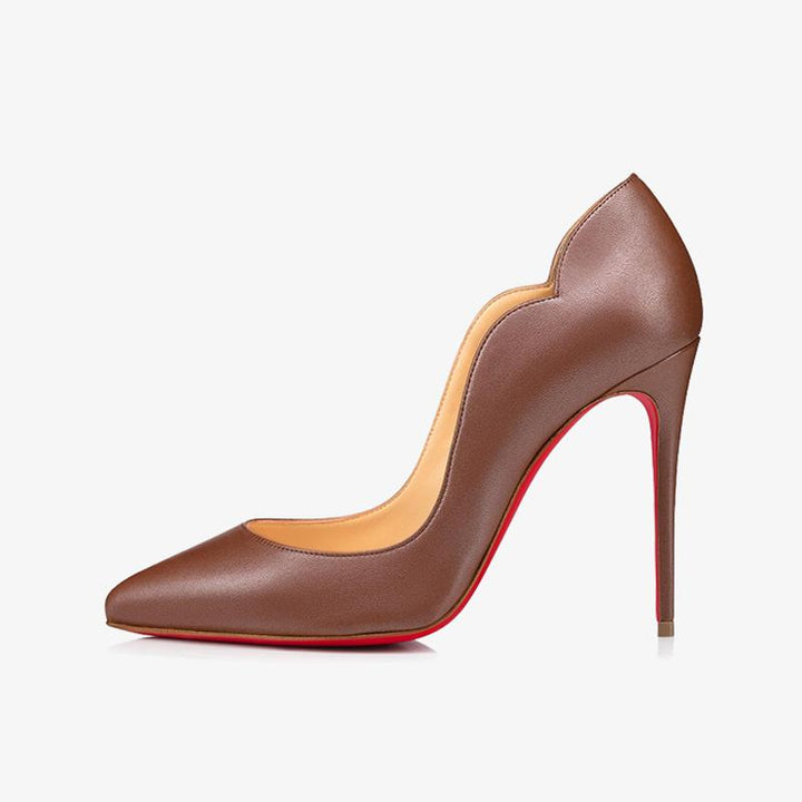 Elegant Brown Calf Leather Pump - ARNO CONTI