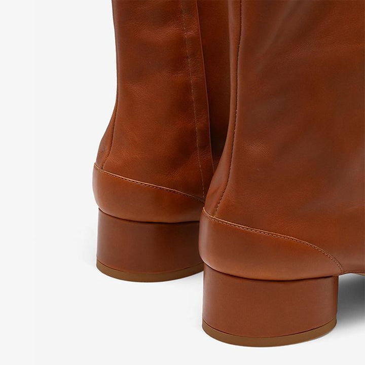 Vegetable-Tanned Leather Tabi Split-Toe Ankle Boots - Arno Conti Shoe