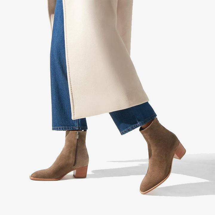 Suede Antelope-Inspired Ankle Boot - ARNO CONTI