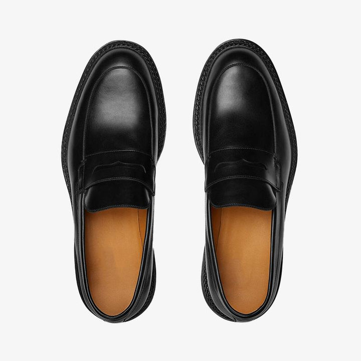 Black Leather Loafers - Arno Conti Shoe