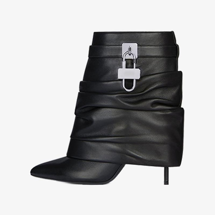 Chic Black Calf Leather Ankle Boots - Arno Conti Shoe