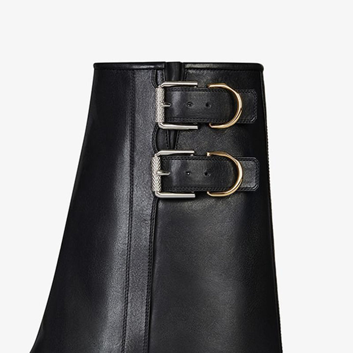 Modern Black Tumbled Calfskin Ankle Boots - Arno Conti Shoe