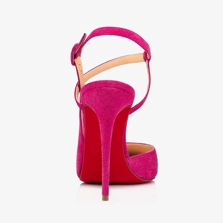 Elegant Pink Suede Leather Sandal - ARNO CONTI