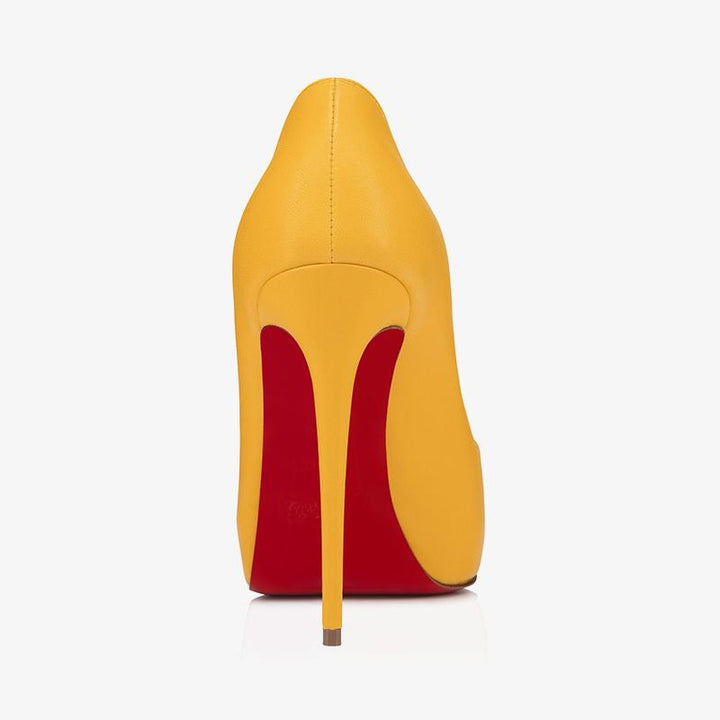 Pollen Yellow Leather Pumps 120 mm Heel - ARNO CONTI