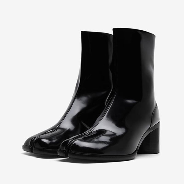 Vintage Leather Split-Toe Ankle Boots - Arno Conti Shoe