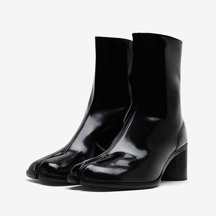 Vintage Leather Split-Toe Ankle Boots - Arno Conti Shoe