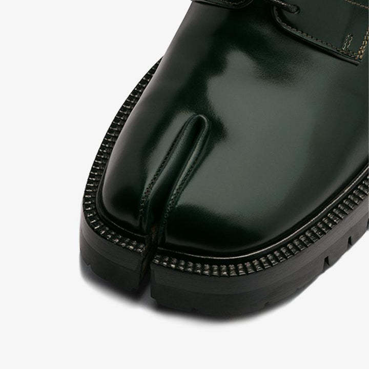 Dark Green Split-toe Laced Brogue Shoes - Arno Conti Shoe