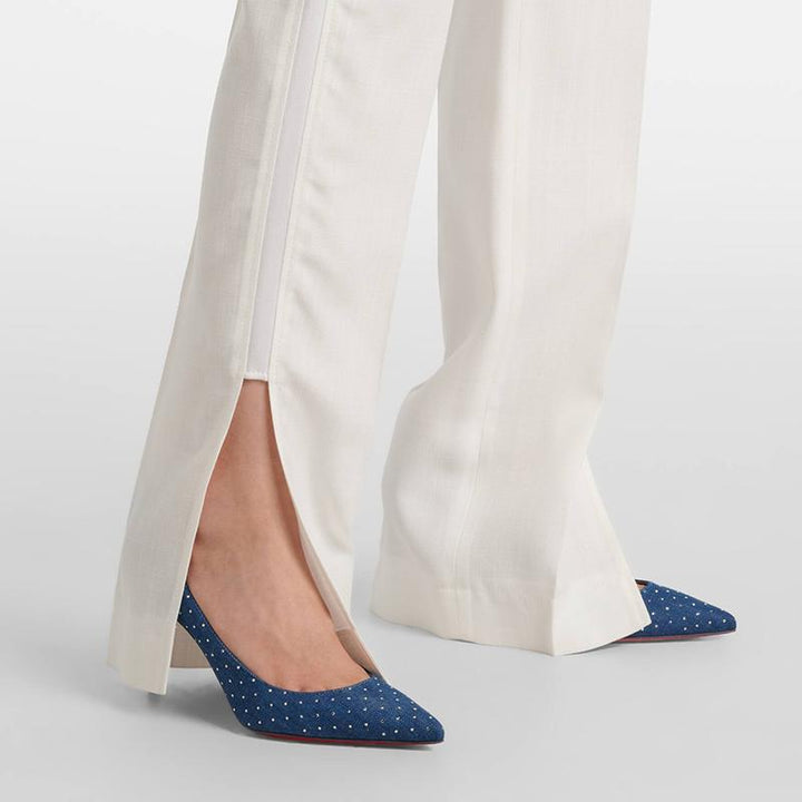 Eye-catching Blue Fabric Toe Pumps - ARNO CONTI