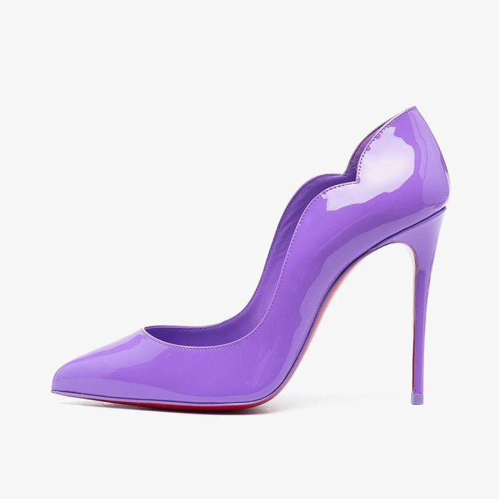Elegant Violet Patent Leather Pumps - ARNO CONTI