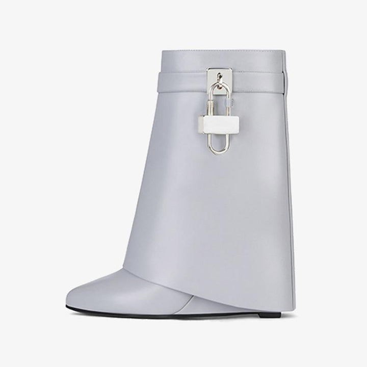 Refined Light Grey Calfskin Ankle Boots - Arno Conti Shoe