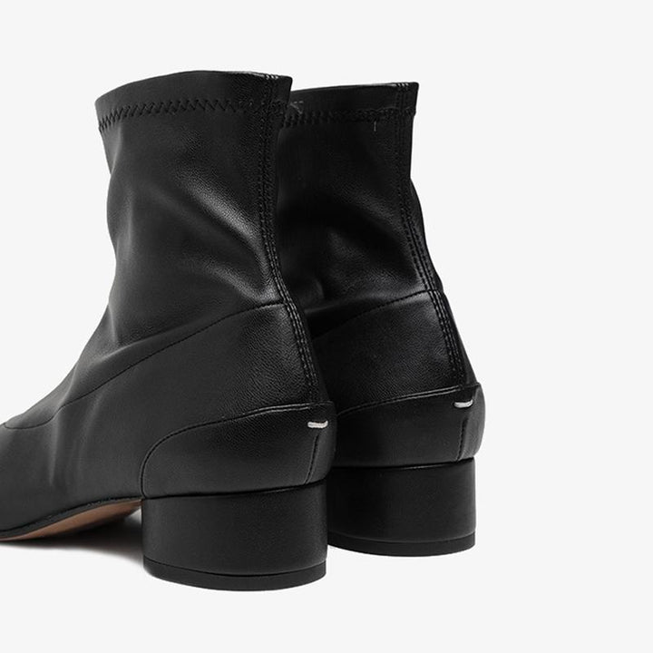 Faux Leather Sock-Style Split-toe Boots - Arno Conti Shoe