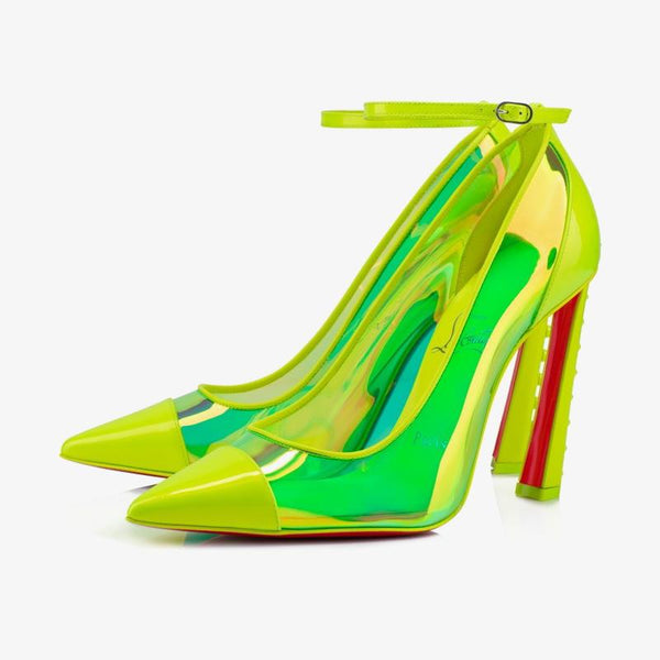 Elegant Fluo Green Punk Pumps - ARNO CONTI