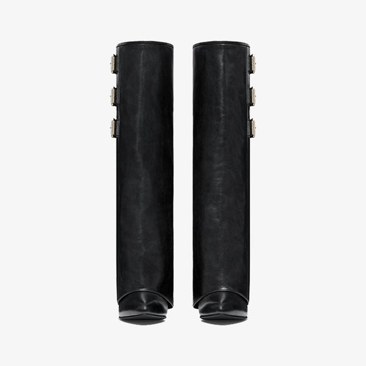 Chic Black Slip-On High Boots - Arno Conti Shoe