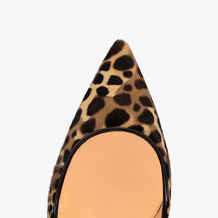 Beige and Brown Print Suede Pump - ARNO CONTI