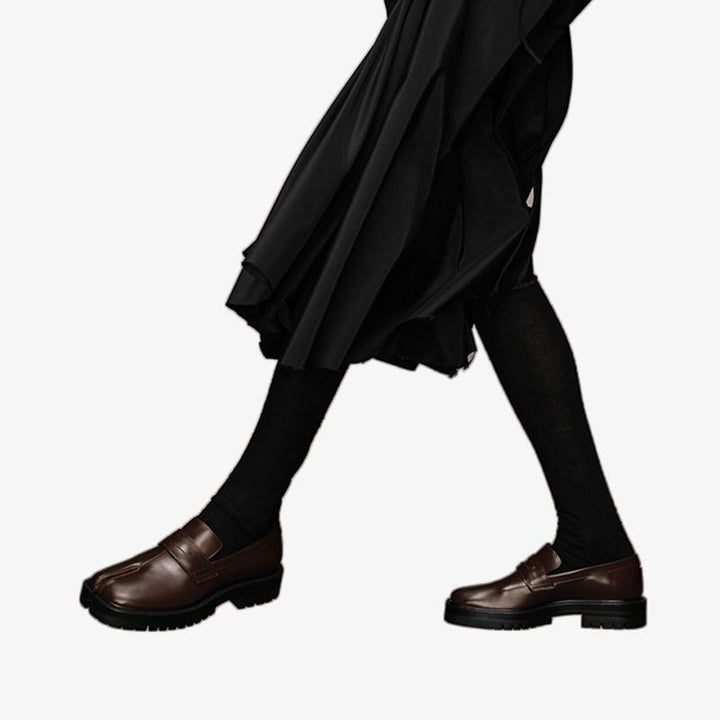 Brushed Split-Toe Chunky Loafers - Arno Conti Shoe