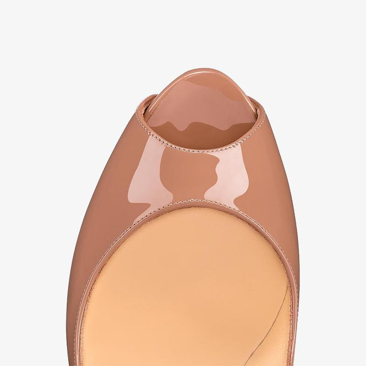 Beige Blush Patent Leather Pump - ARNO CONTI
