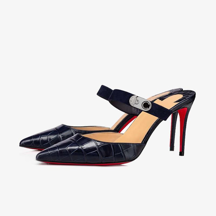 Alligator-Embossed Sandal - ARNO CONTI