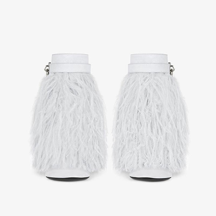 Elegant Light Grey Satin Ankle Boots - Arno Conti Shoe