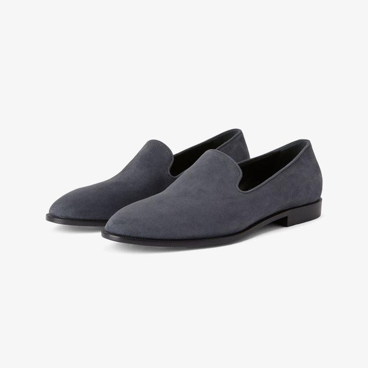 Ash Grey Suede Loafers - Arno Conti Shoe