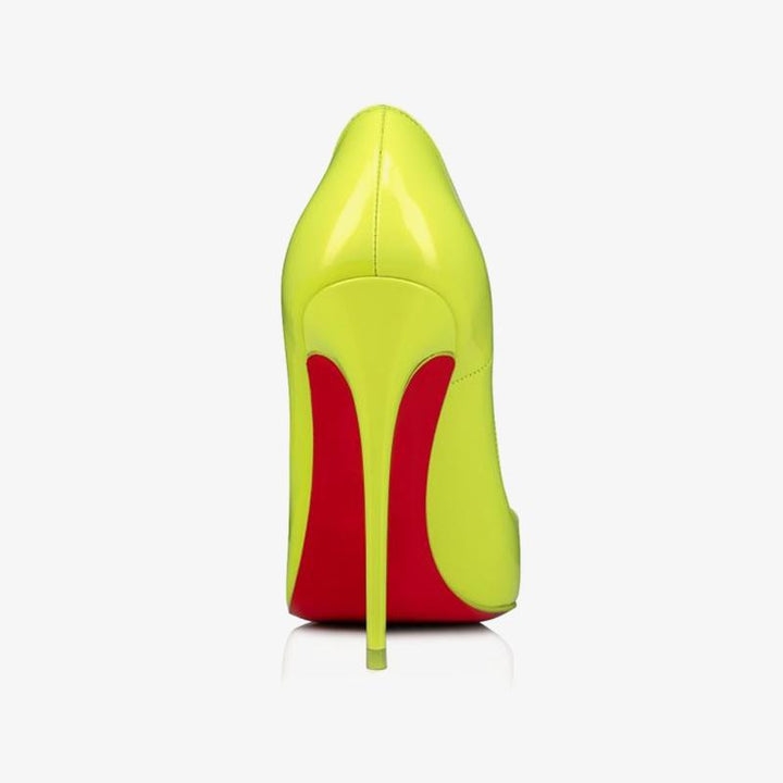 Fluo Yellow Patent Leather 120mm Pumps - ARNO CONTI