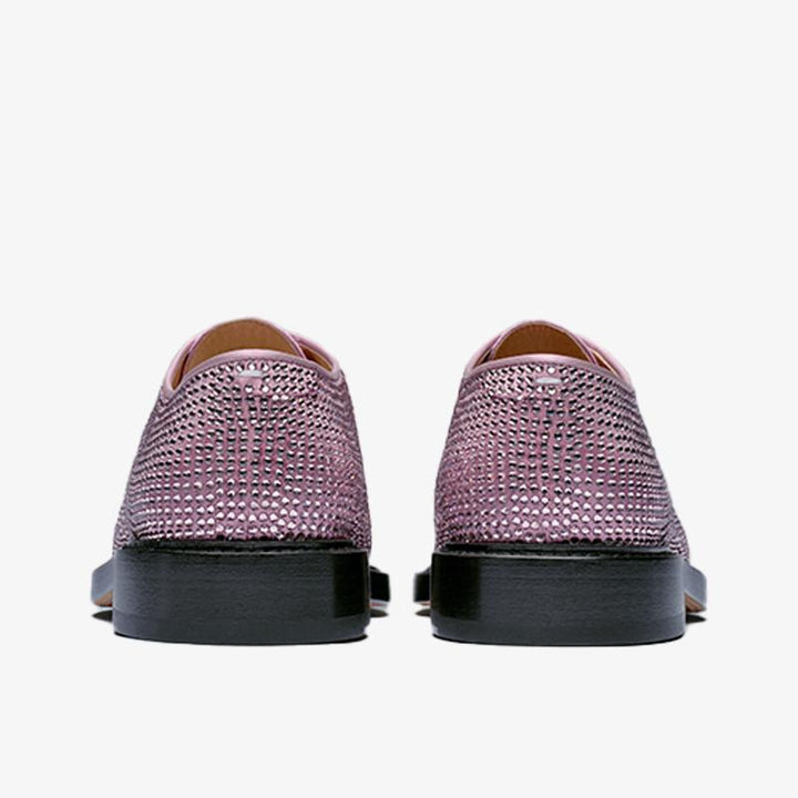 Split-toe Rhinestone Lace-up Shoes - Arno Conti Shoe