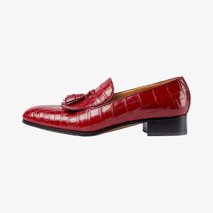 Leather Loafers with Tassel Detail - Arno Conti Shoe