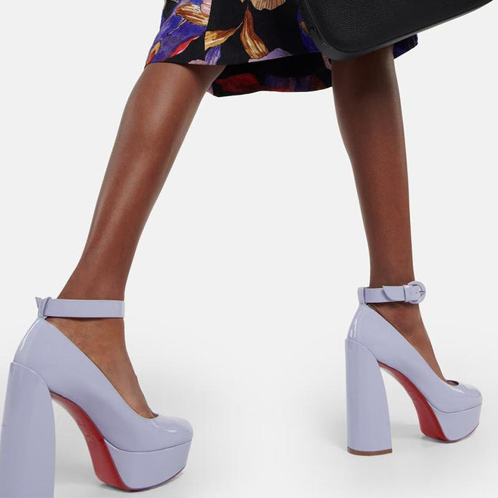 Purple Patent Leather Pumps 140mm Heel - ARNO CONTI