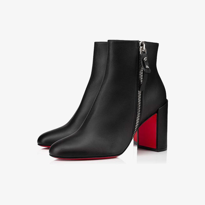 Sleek Black Calfskin Ankle Boot - ARNO CONTI