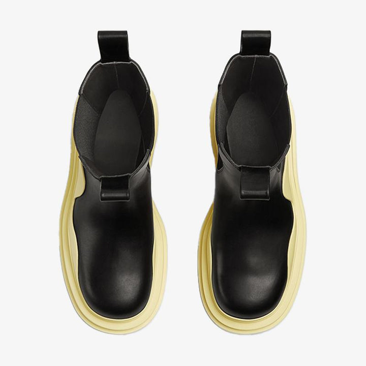 Black/Yellow Chelsea Boots - Arno Conti Shoe