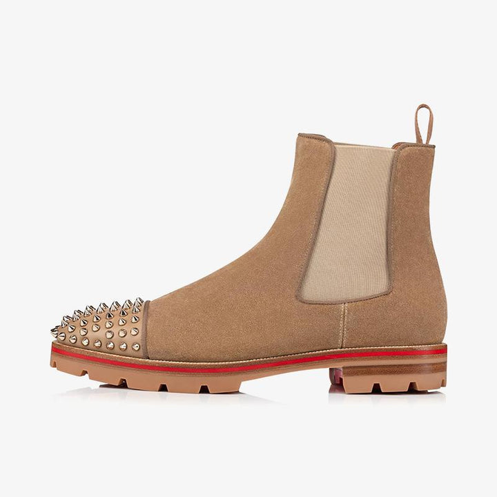 Spikes Brown Suede Chelsea Boot - ARNO CONTI