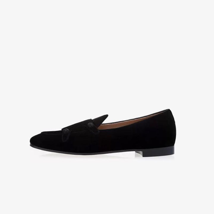 Suede Monk Strap Loafers - Arno Conti Shoe