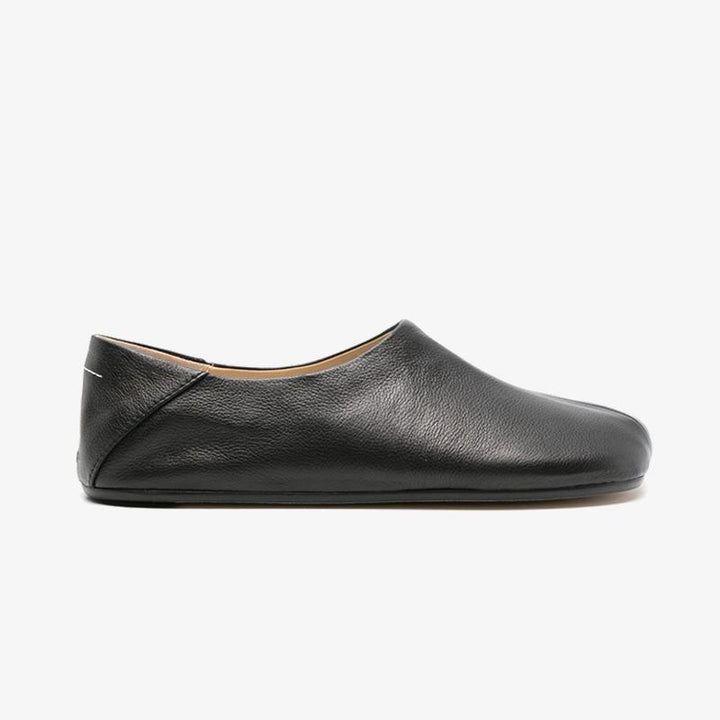 Asymmetric-Toe Leather Slippers - Arno Conti Shoe