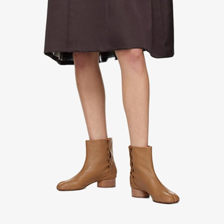 Trendy Nappa Leather Ankle Boots - Arno Conti Shoe