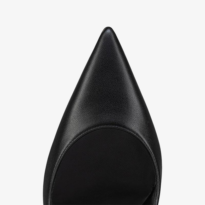 Black Calf Leather Pump - ARNO CONTI