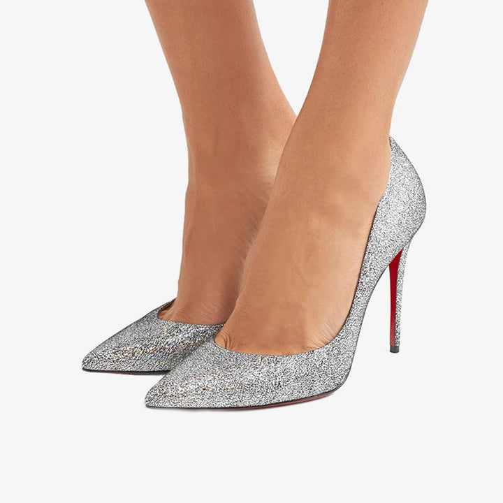 Metallic Coated Leather Pumps - ARNO CONTI