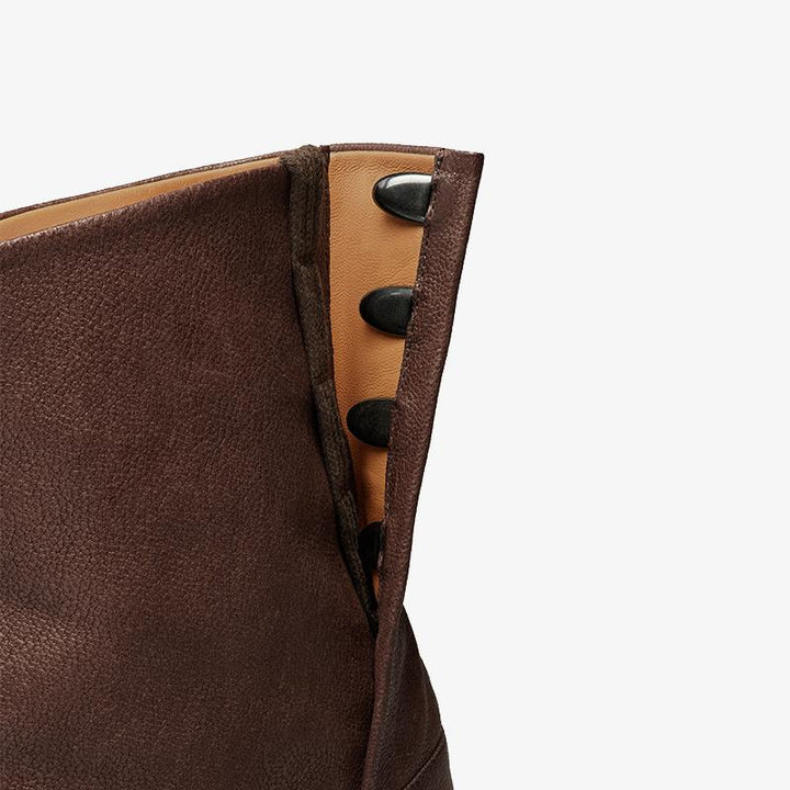 Leather Boots with Cylindrical Heel - Arno Conti Shoe