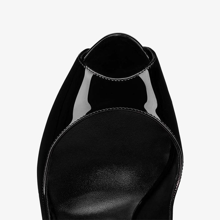 Black Patent Leather Stiletto - ARNO CONTI