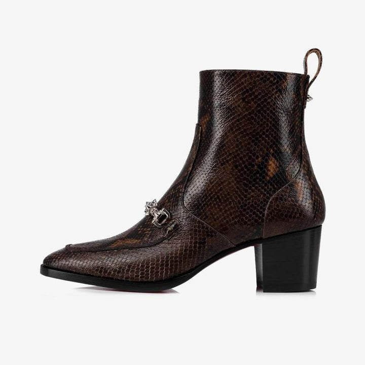 Western-Inspired Brown Calfskin Boot - ARNO CONTI