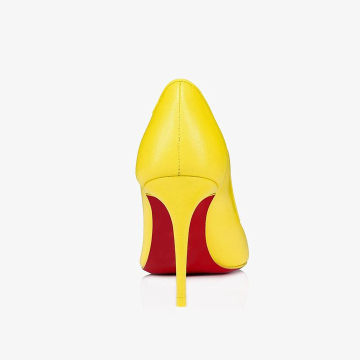 Glamorous Yellow Leather Sporty Pumps - ARNO CONTI