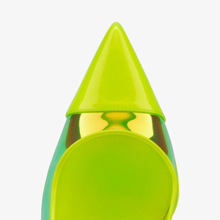 Elegant Fluo Green Punk Pumps - ARNO CONTI