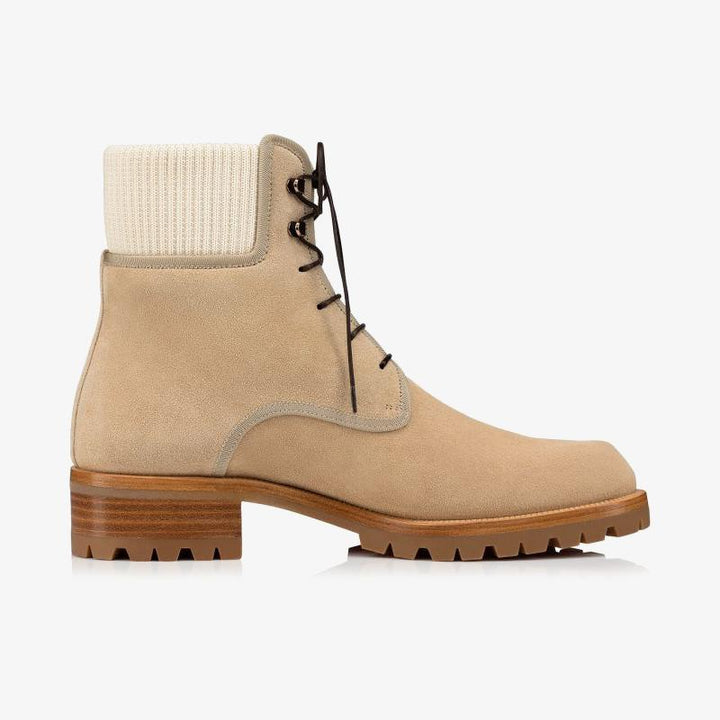 Beige Leather Hiking-Inspired Boot - ARNO CONTI