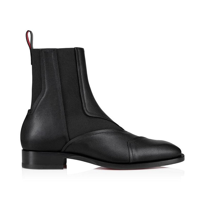 Black Textured Leather Boot - ARNO CONTI