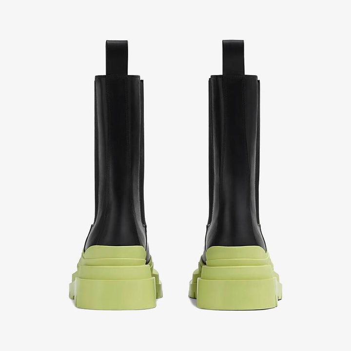 Black/Fruit Green Chelsea Boots - Arno Conti Shoe